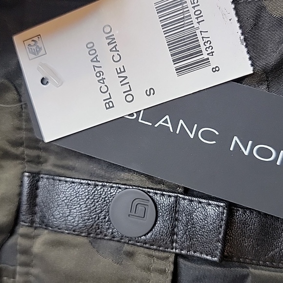 $199 NWT BLANC NOIR Hooded Anorak Jacket Olive Camo Small - Picture 5 of 5